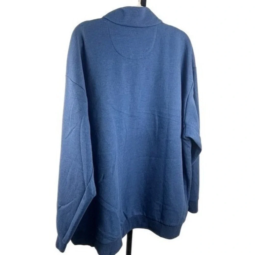 Polo Ralph Lauren Shirt Men's 3XB Blue Quarter Zip Mock‎ Neck Sweatshirt Sweater